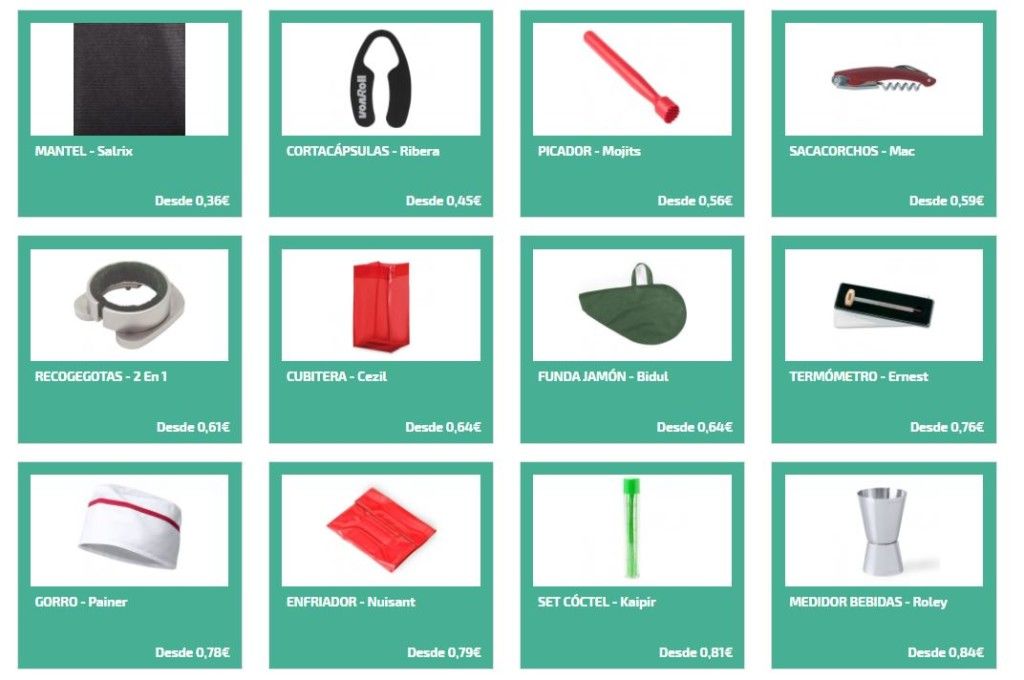 Regalos promocionales para restaurantes y pizzerías