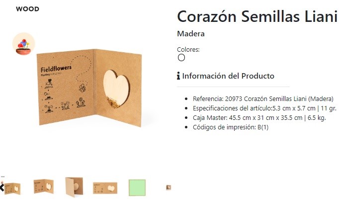 Corazones de semilla como regalos personalizados