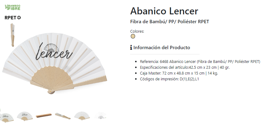 Abanicos publicitarios Lencer