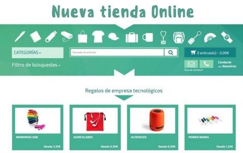 Nueva tienda online Regalos publicitarios