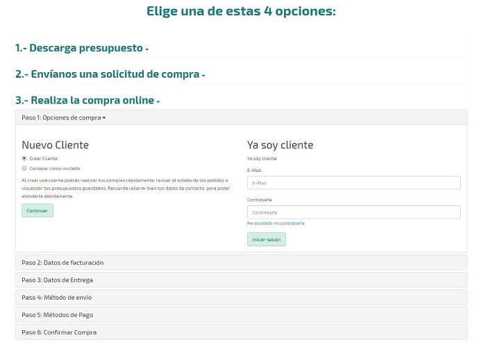 Comprar online en la tienda