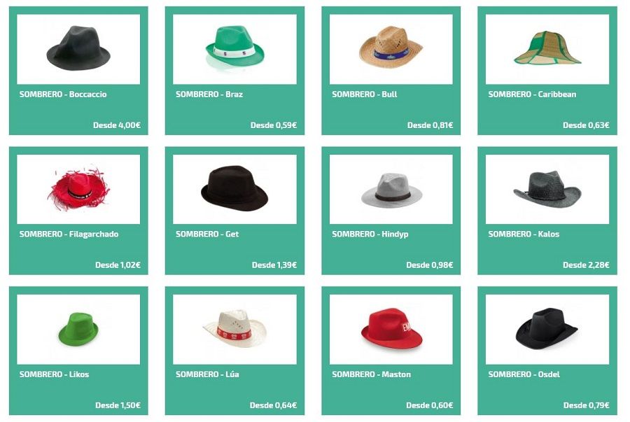 Sombreros personalizados para fiestas