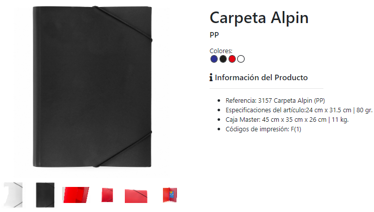 Carpetas personalizadas Alpin