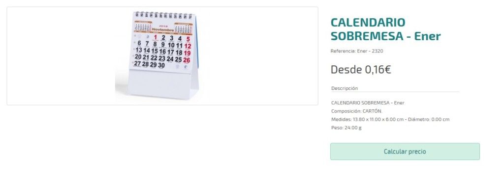 Calendarios personalizados baratos de 2018