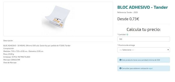 Blocs de notas personalizados con adhesivo