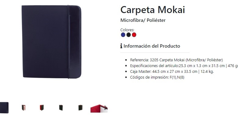 Carpetas personalizadas de lujo modelo Mokai