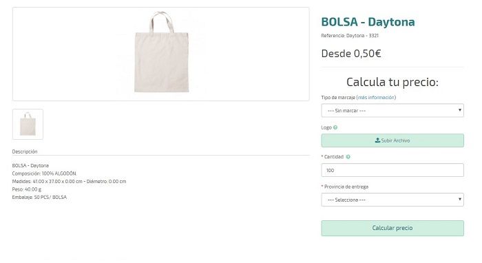 Bolsas de algodón personalizadas