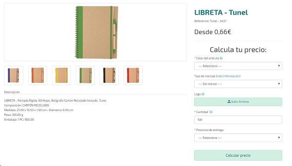 Libretas personalizadas ecológicas