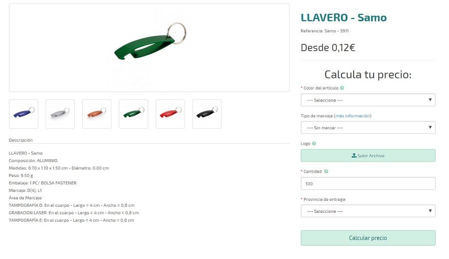Llaveros personalizados abrebotellas