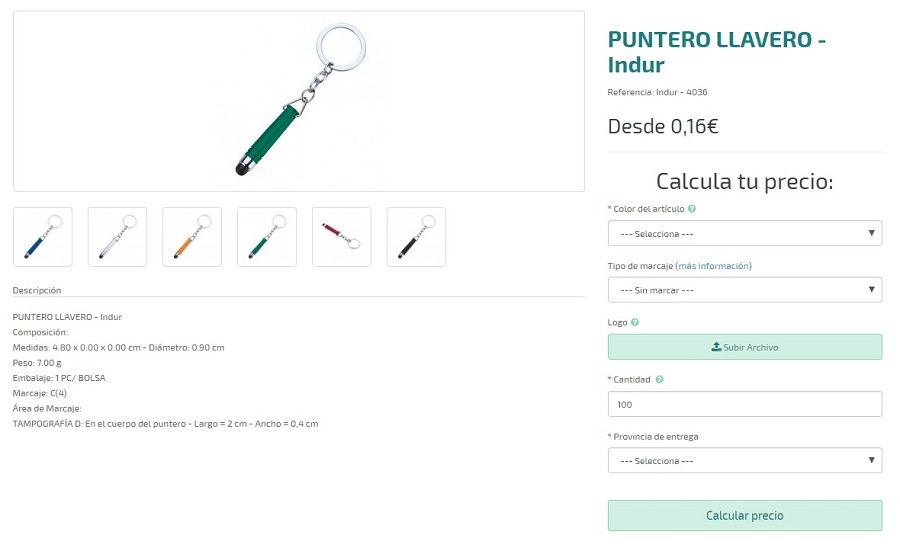 Llaveros personalizados con puntero