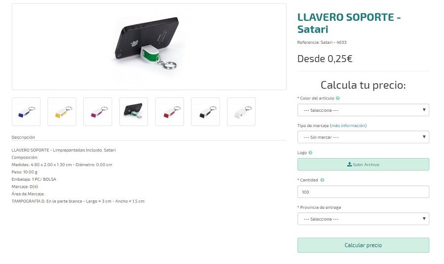 Llaveros personalizados con soporte para moviles