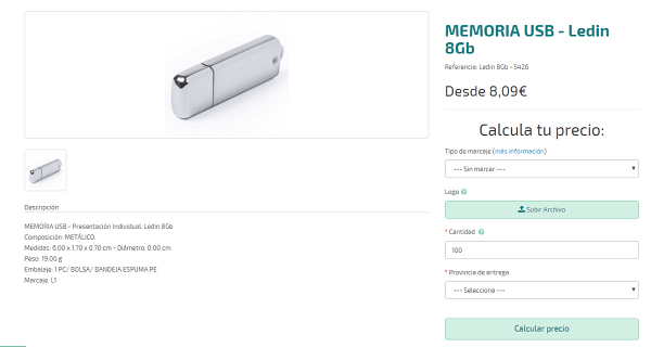 Pendrives personalizados premium Ledin