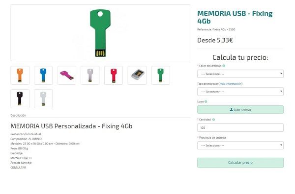 USB personalizados baratos modelo Fixing