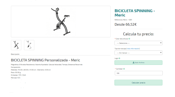 Bicicletas estáticas personalizadas