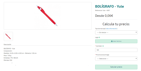 Boligrafos personalizados baratos modelo Yule