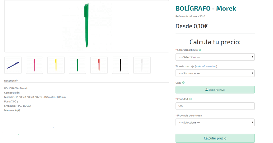 Boligrafos personalizados baratos modelo Morek