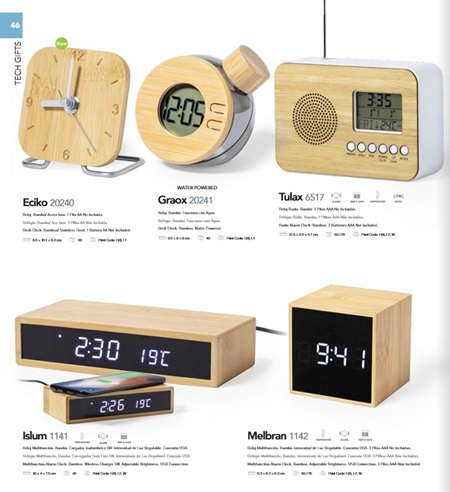 Relojes de mesa personalizados