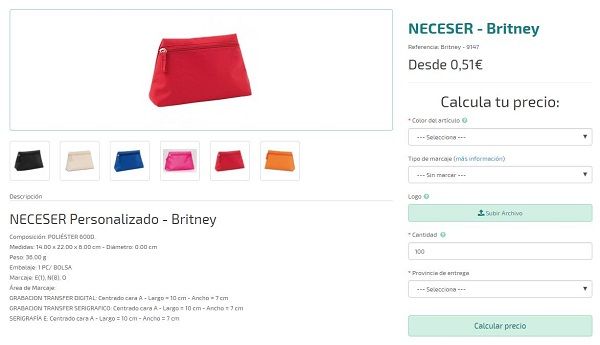 neceseres personalizados higiene personal