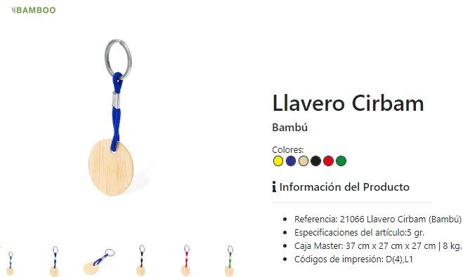 Llaveros personalizados Cirbam