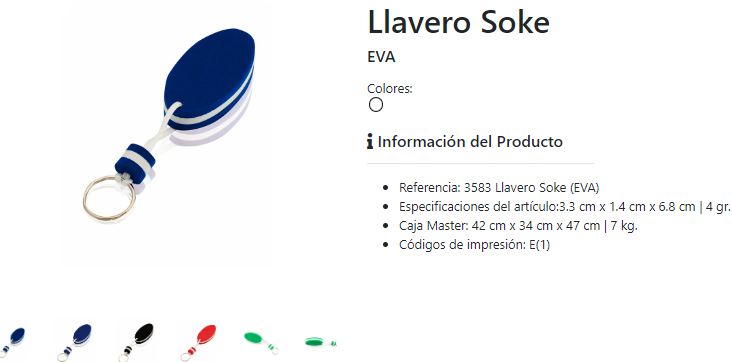 Llaveros personalizados modelo Soke