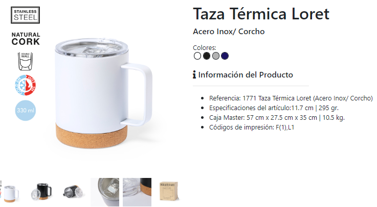 Taza de acero Loret