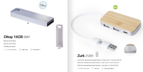 Memorias USB y Power Banks publicitarios