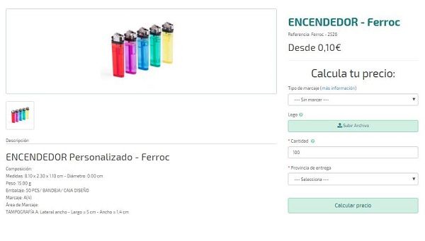 mecheros personalizados baratos