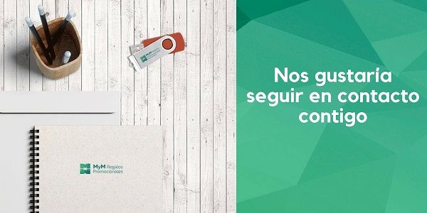 Seguir en contacto con MyM Regalos Promocionales