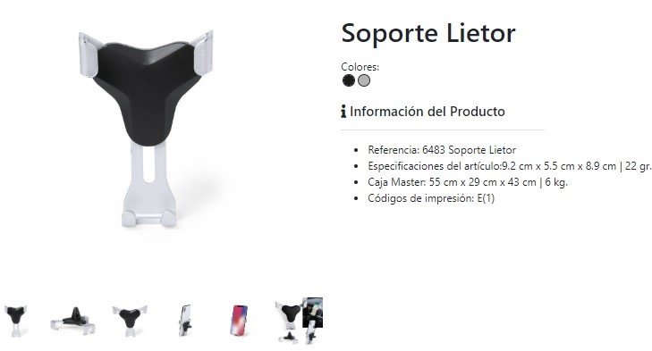 Artículos publicitarios para el coche como el Soporte Lietor