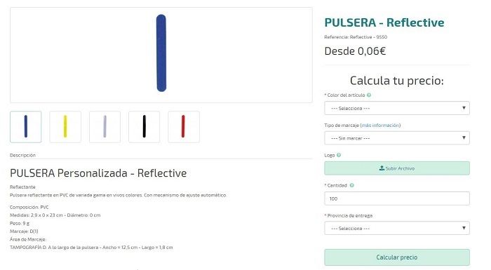 pulseras personalizadas eventos deportivos