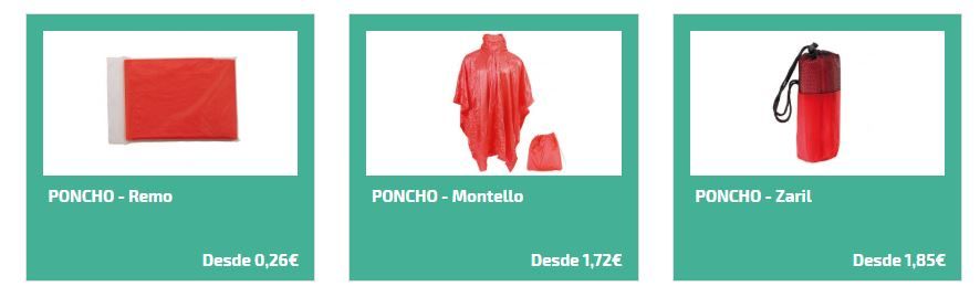 Ponchos personalizados como artículos publicitarios