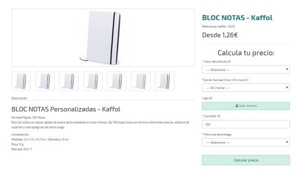 regalos publicitarios bloc personalizados