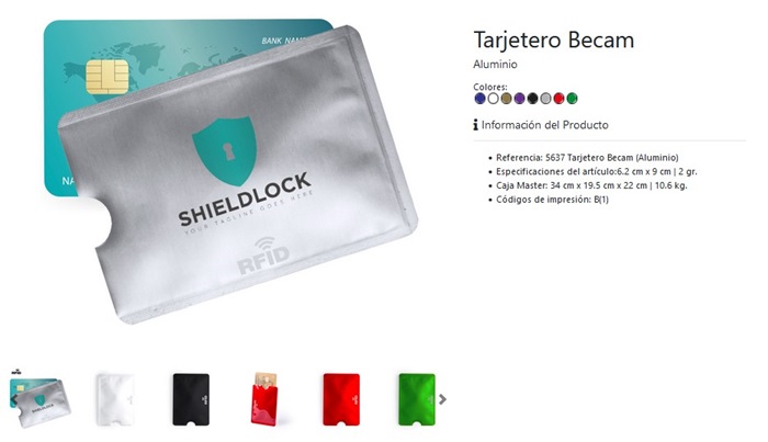 Tarjetero modelo becam