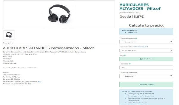 Auriculares para regalos de empresa