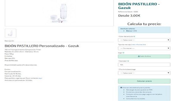 Bidones personalizados