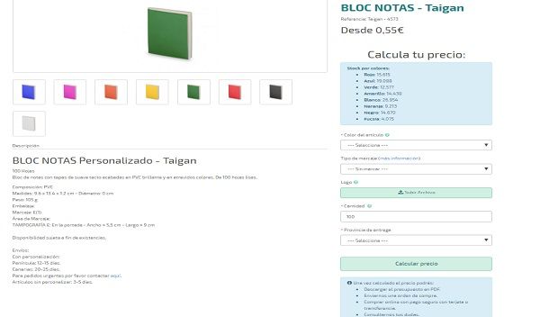 Blocs de notas personalizados