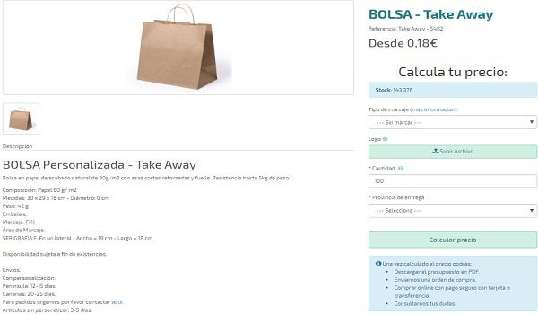 Bolsas serigrafiadas personalizadas