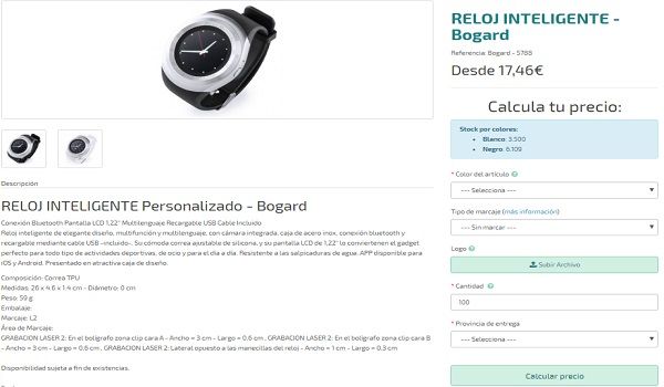 Relojes inteligentes personalizados Bogard