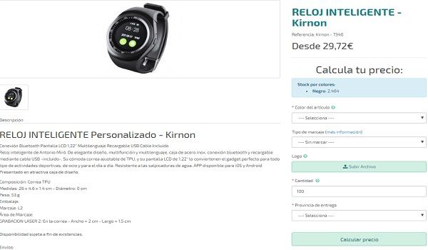 Reloj inteligente Kirnon