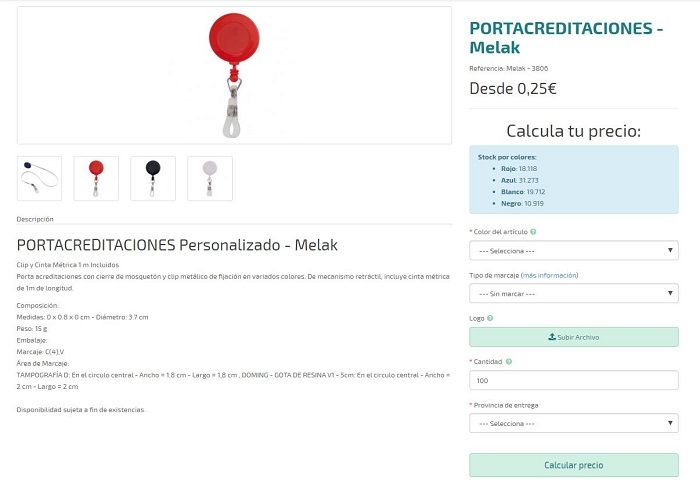 Porta acreditaciones personalizadas modelo Melak