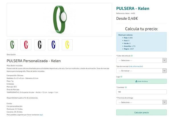 Pulseras de silicona personalizadas