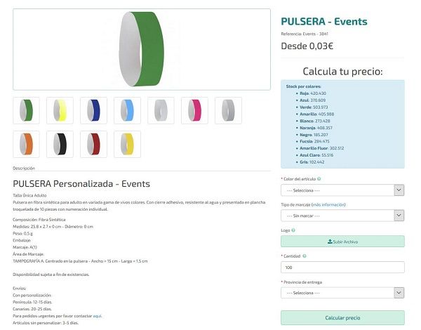 Pulseras baratas personalizadas