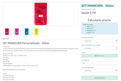 Set de manicura personalizado modelo Silton