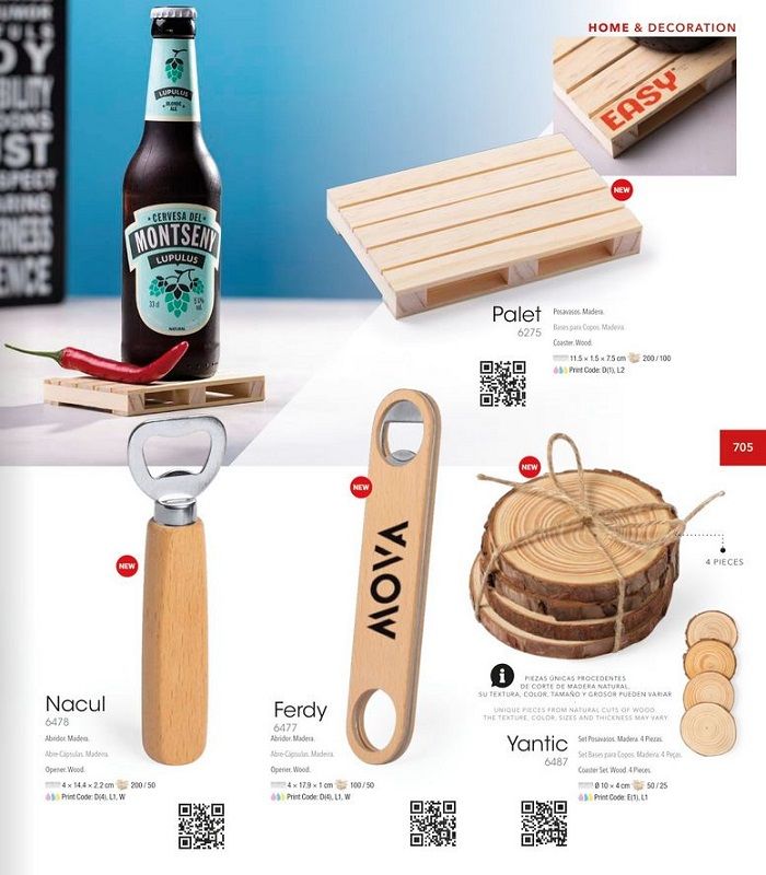 Abridores de madera personalizados