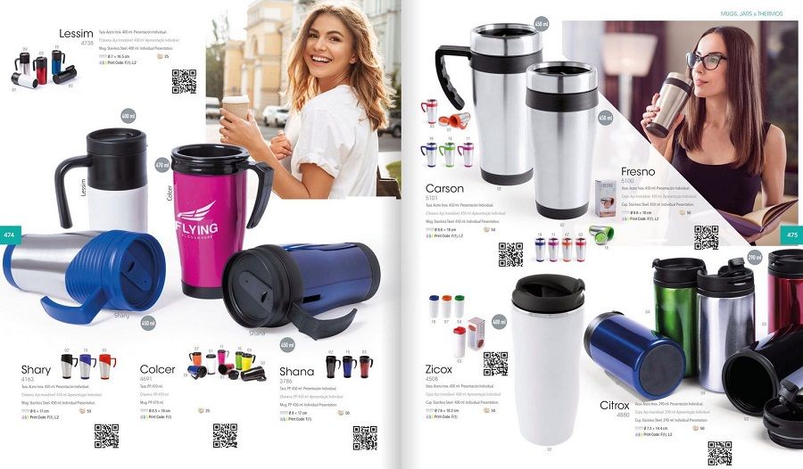 tazas de acero