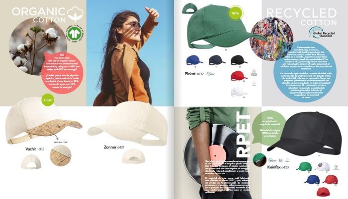 Gorras de materiales sostenibles Gorras de materiales sostenibles