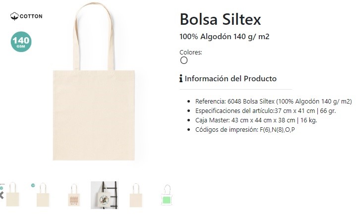 Bolsas de tela personalizada modelo Siltex
