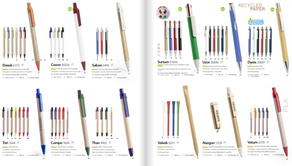 Merchandising personalizado para empresas con bolígrafos