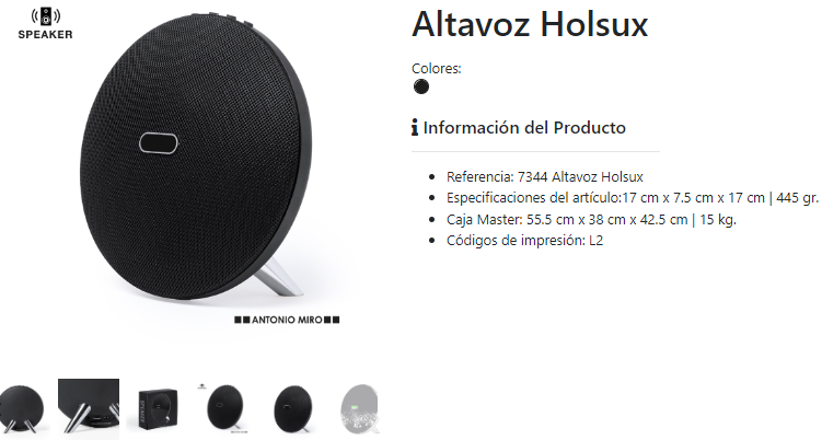 Altavoces de calidad personalizados modelo Holsux