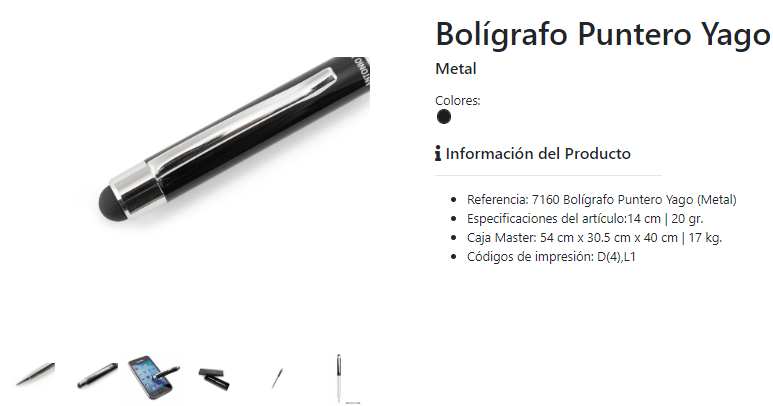 Bolígrafos de calidad personalizados modelo Yago